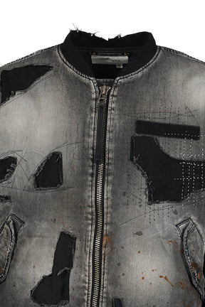 HARD REMAKED DUAL DENIM MA-1 / BLK