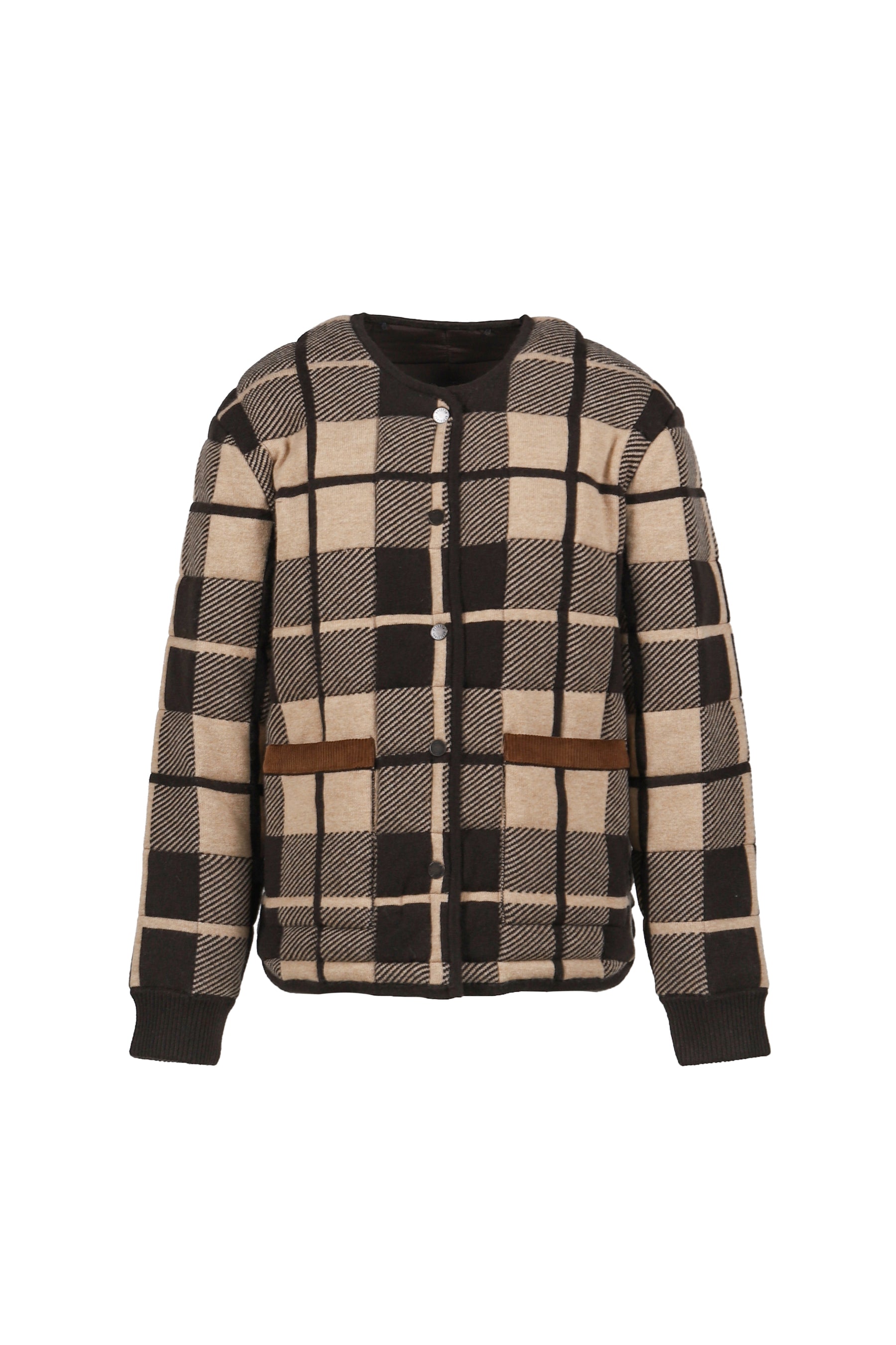 Quilted Plaid Liner Jacket