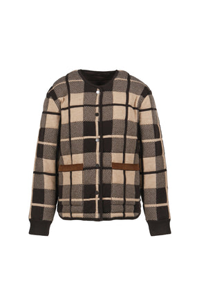 Quilted Plaid Liner Jacket