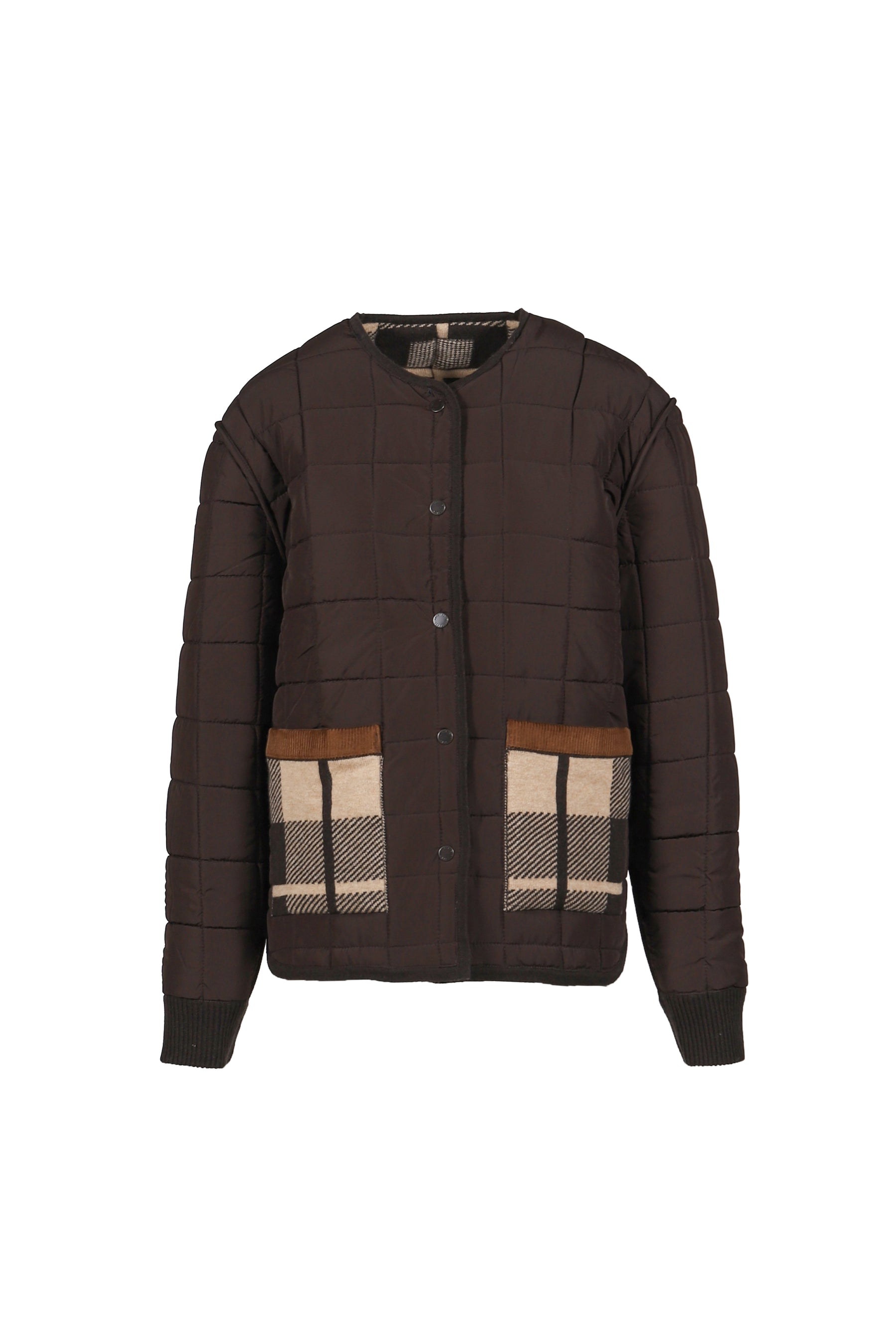Quilted Plaid Liner Jacket