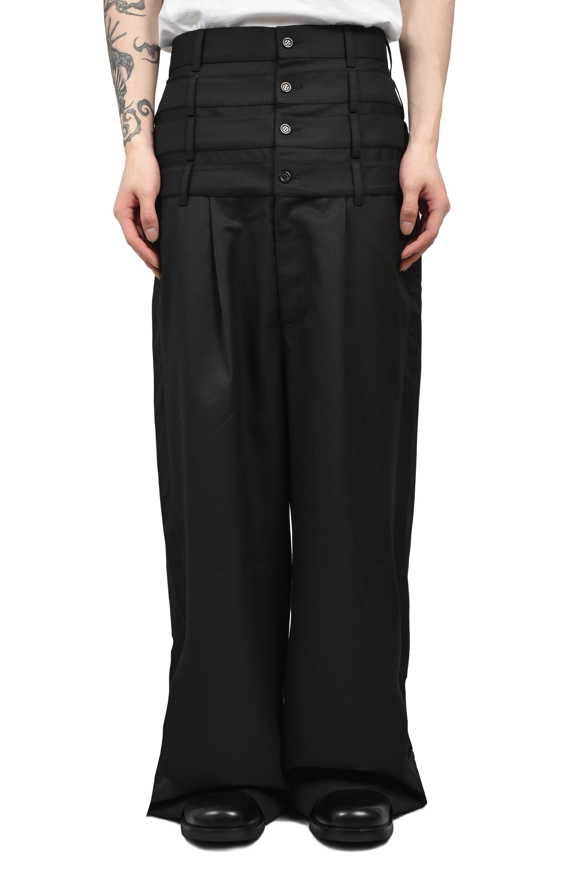 4 WAIST TAILORED TROUSERS / BLK