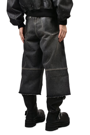 BIKER TESTER JEANS / BLACK WASHED