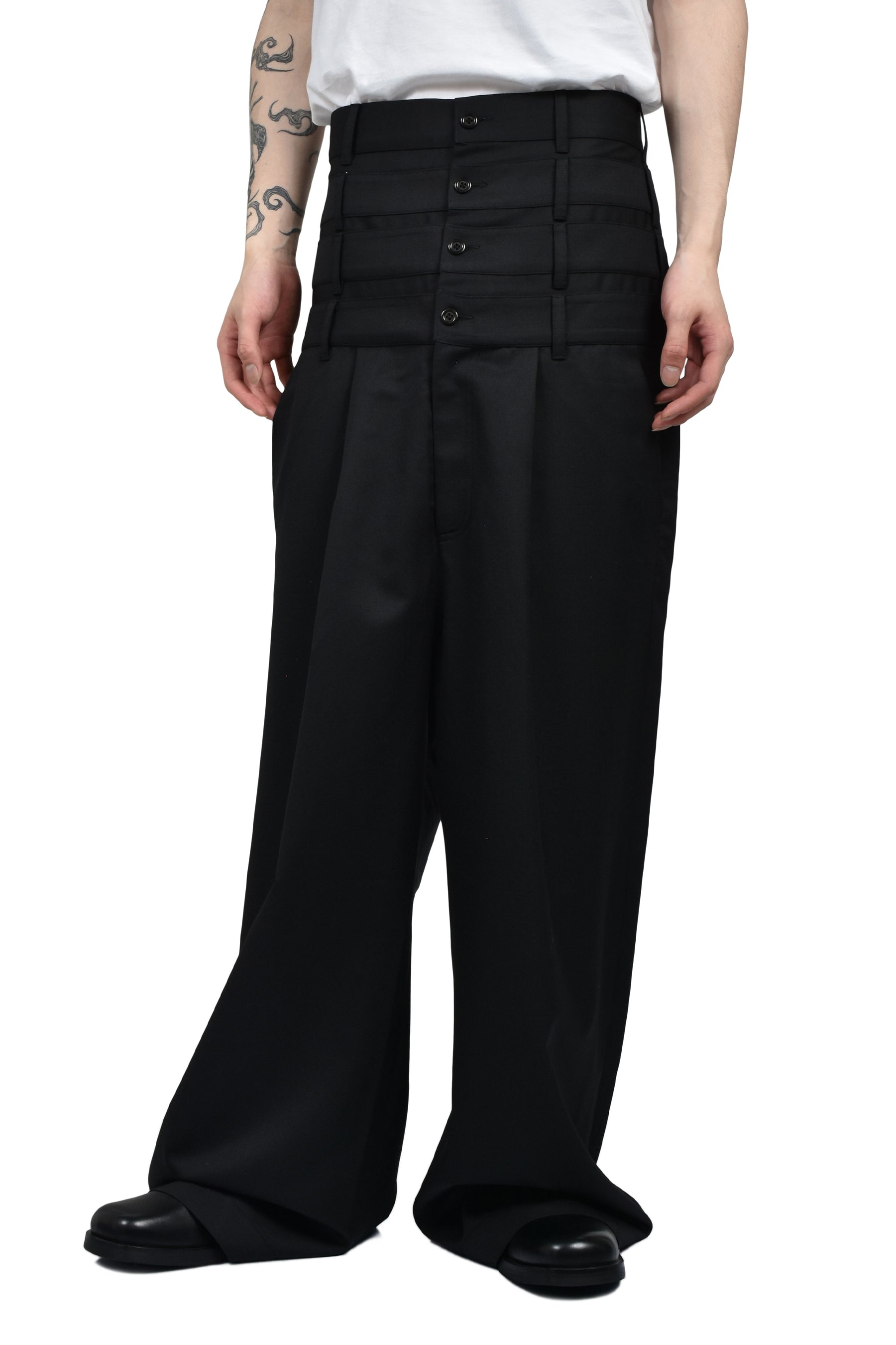 4 WAIST TAILORED TROUSERS / BLK