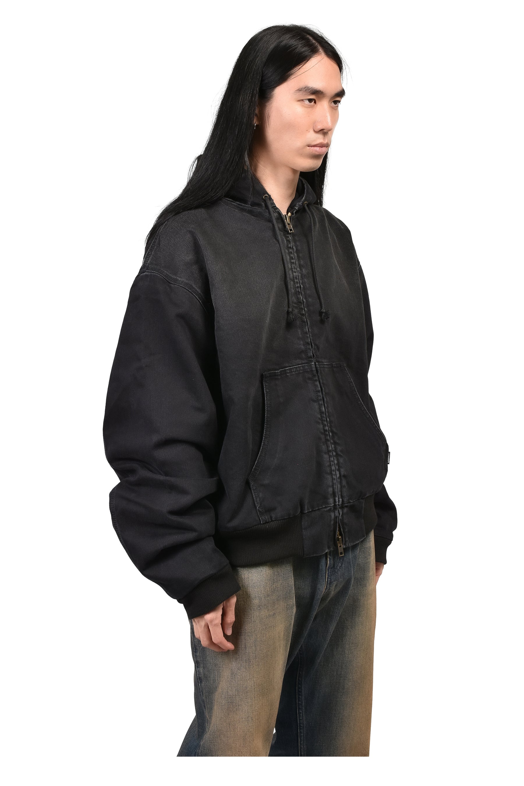DENIM WORKWEAR BOMBER JACKET / BLK