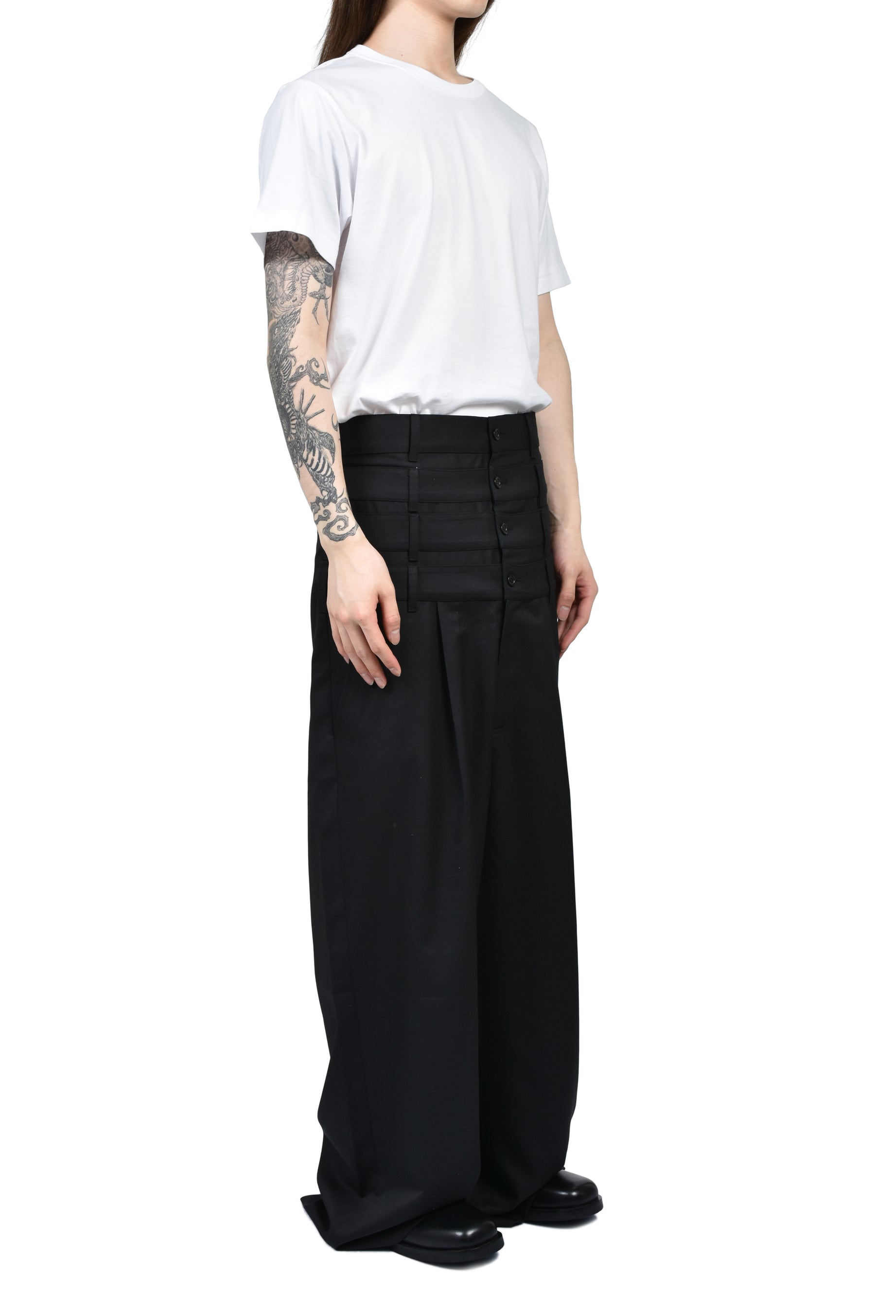 4 WAIST TAILORED TROUSERS / BLK