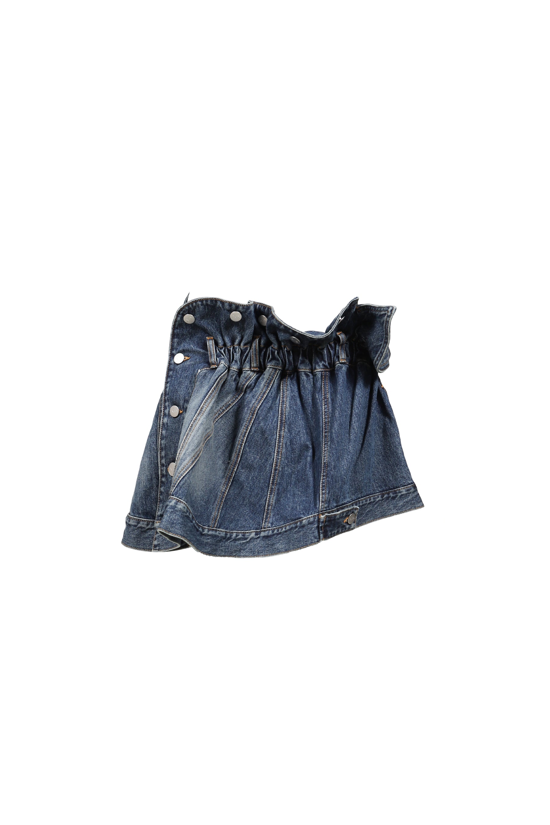 BELTED DENIM JACKET SKIRT / BLU