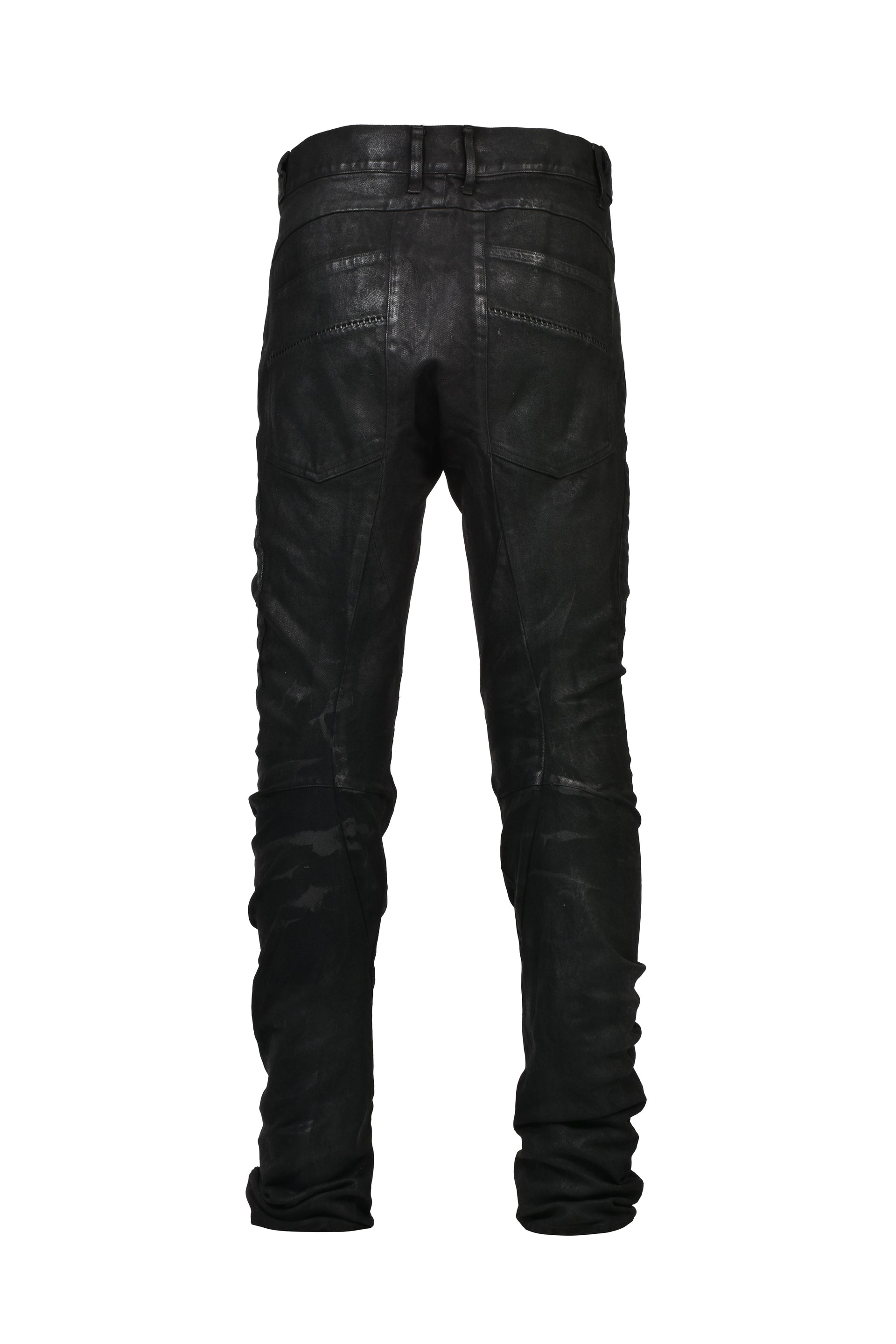 WAXED OVERLOCK TWIST CURV DENIM / BLK