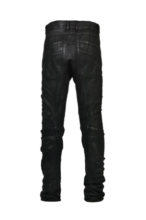 WAXED OVERLOCK TWIST CURV DENIM / BLK