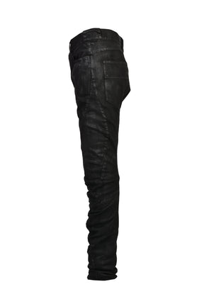 WAXED OVERLOCK TWIST CURV DENIM / BLK