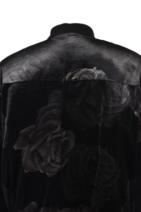 ROSE VELVET BOMBER JACKET / BLK
