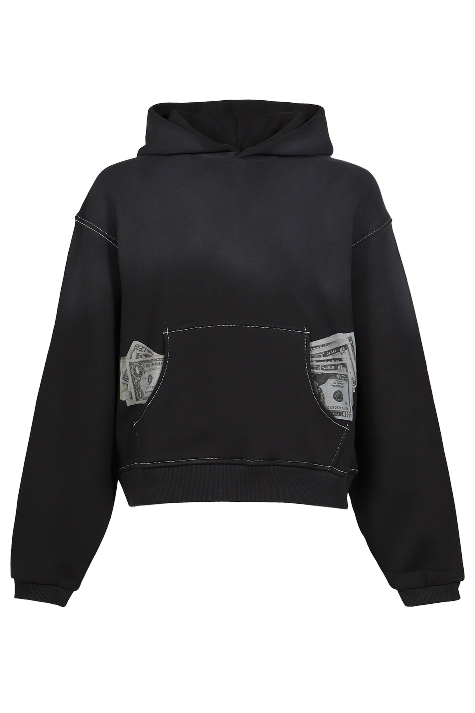 UNISEX MONEY HOODIE KNIT / BLK