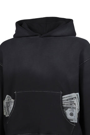 UNISEX MONEY HOODIE KNIT / BLK