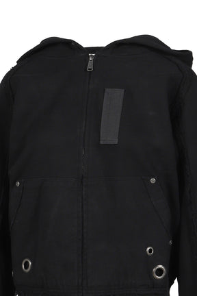 HANK HOODIE ZIP-UP / BLACK 