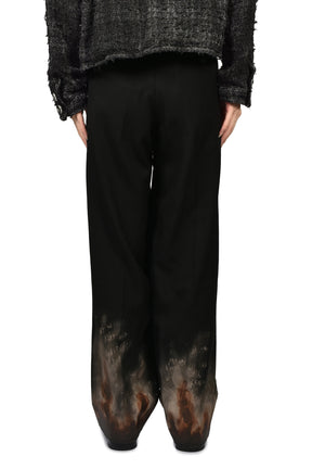 MUD-HAND-PAINTED TAILORED TROUSER / BLK