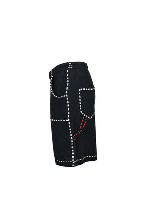 SUMMER PG1 DOUBLE KNEE SHORTS / BLK