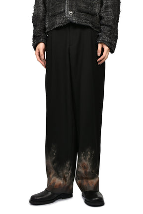 MUD-HAND-PAINTED TAILORED TROUSER / BLK