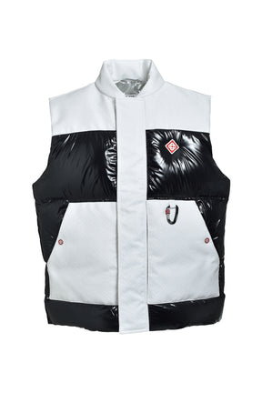 DOWN VEST / WHT BLK