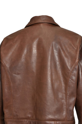 SECOND/LAYER セカンドレイヤー FW25 JIMMY LEATHER JACKET / BRW