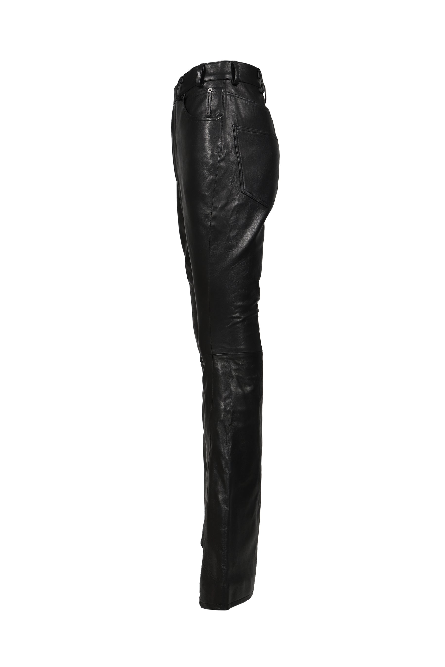 LEATHER VARET JEANS / BLK
