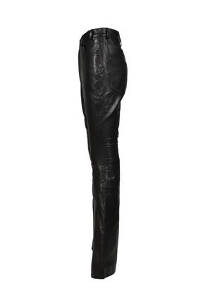 LEATHER VARET JEANS / BLK