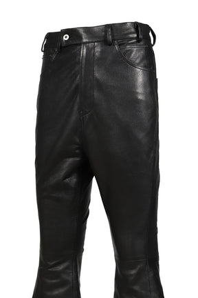 LEATHER VARET JEANS / BLK