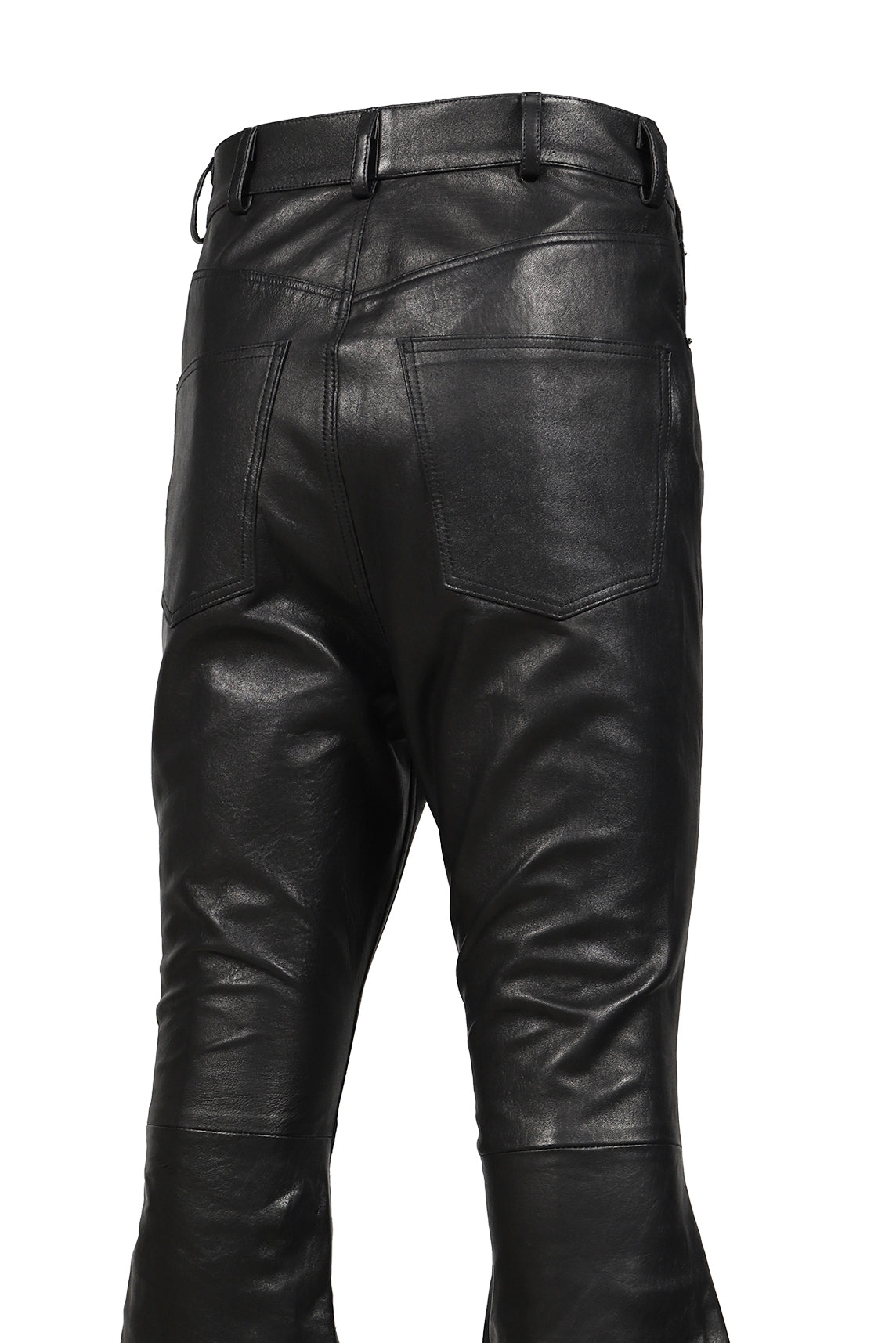 LEATHER VARET JEANS / BLK