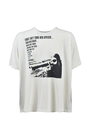 DISTRESSED ONE EYE TEE / NATURAL WHT