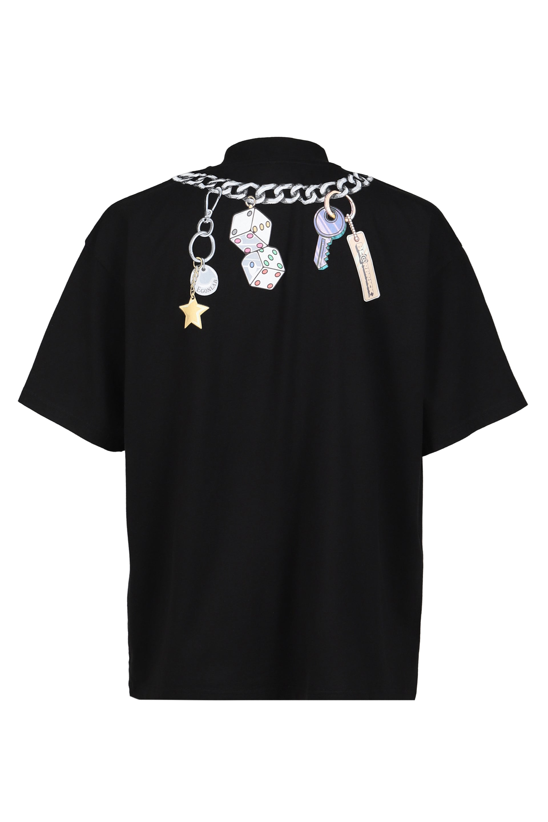 BEABRICK PRINT COTTON TEE SHIRT / BLK