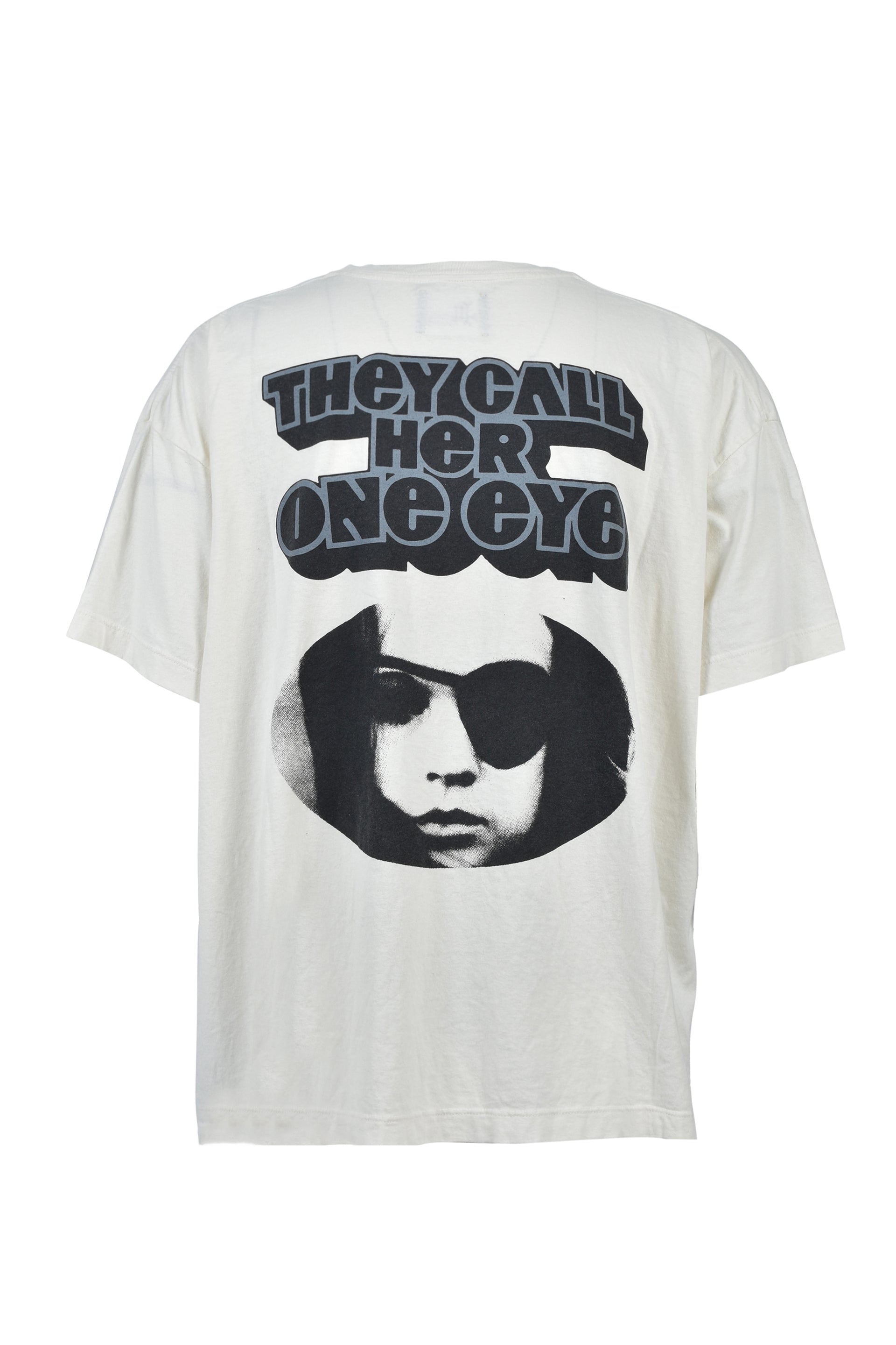 DISTRESSED ONE EYE TEE / NATURAL WHT