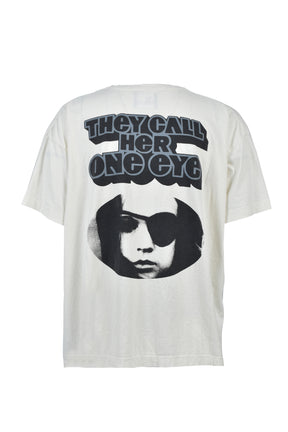 DISTRESSED ONE EYE TEE / NATURAL WHT