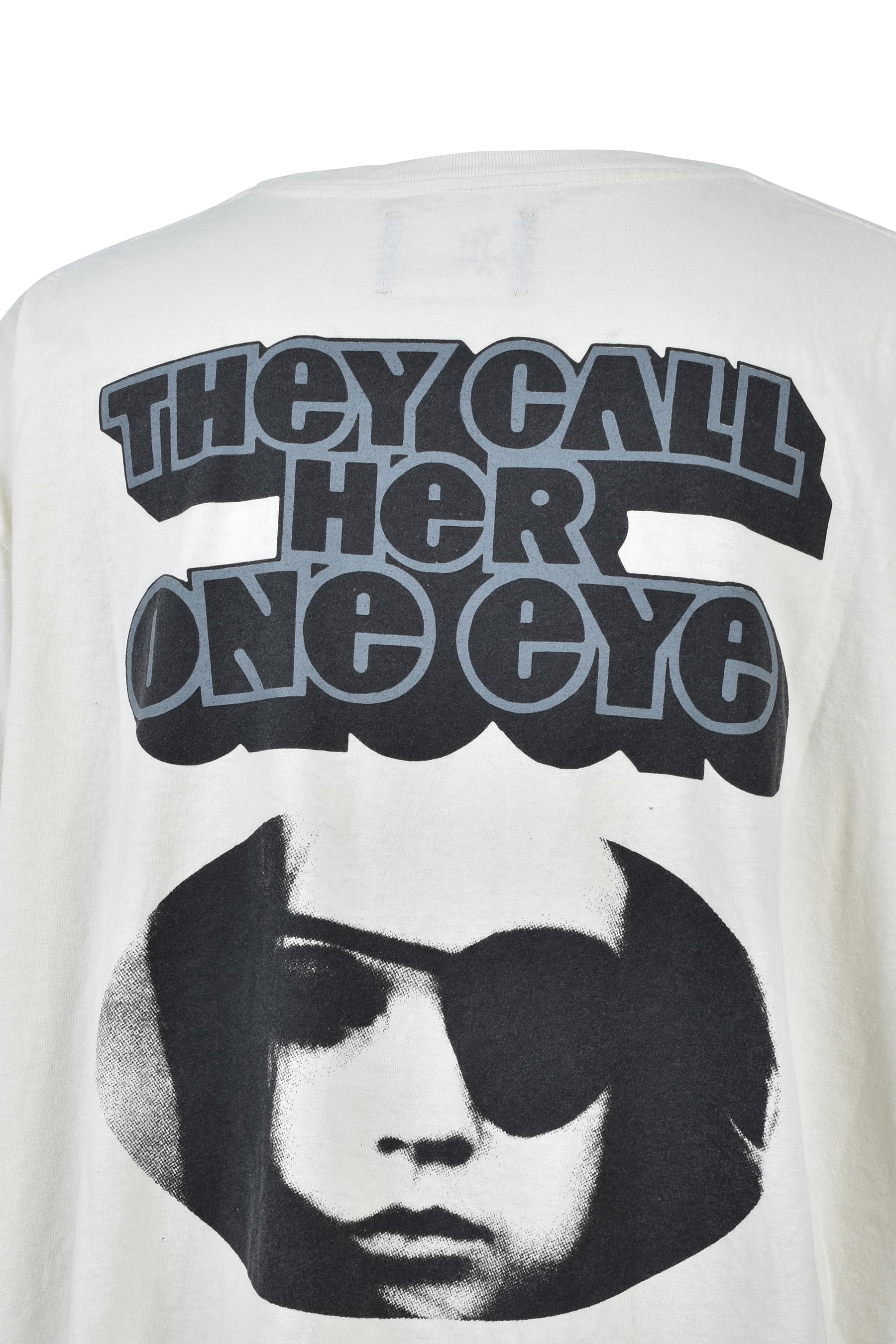 DISTRESSED ONE EYE TEE / NATURAL WHT