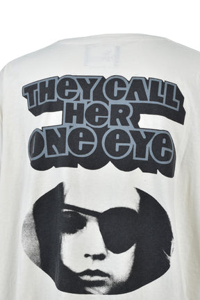 DISTRESSED ONE EYE TEE / NATURAL WHT