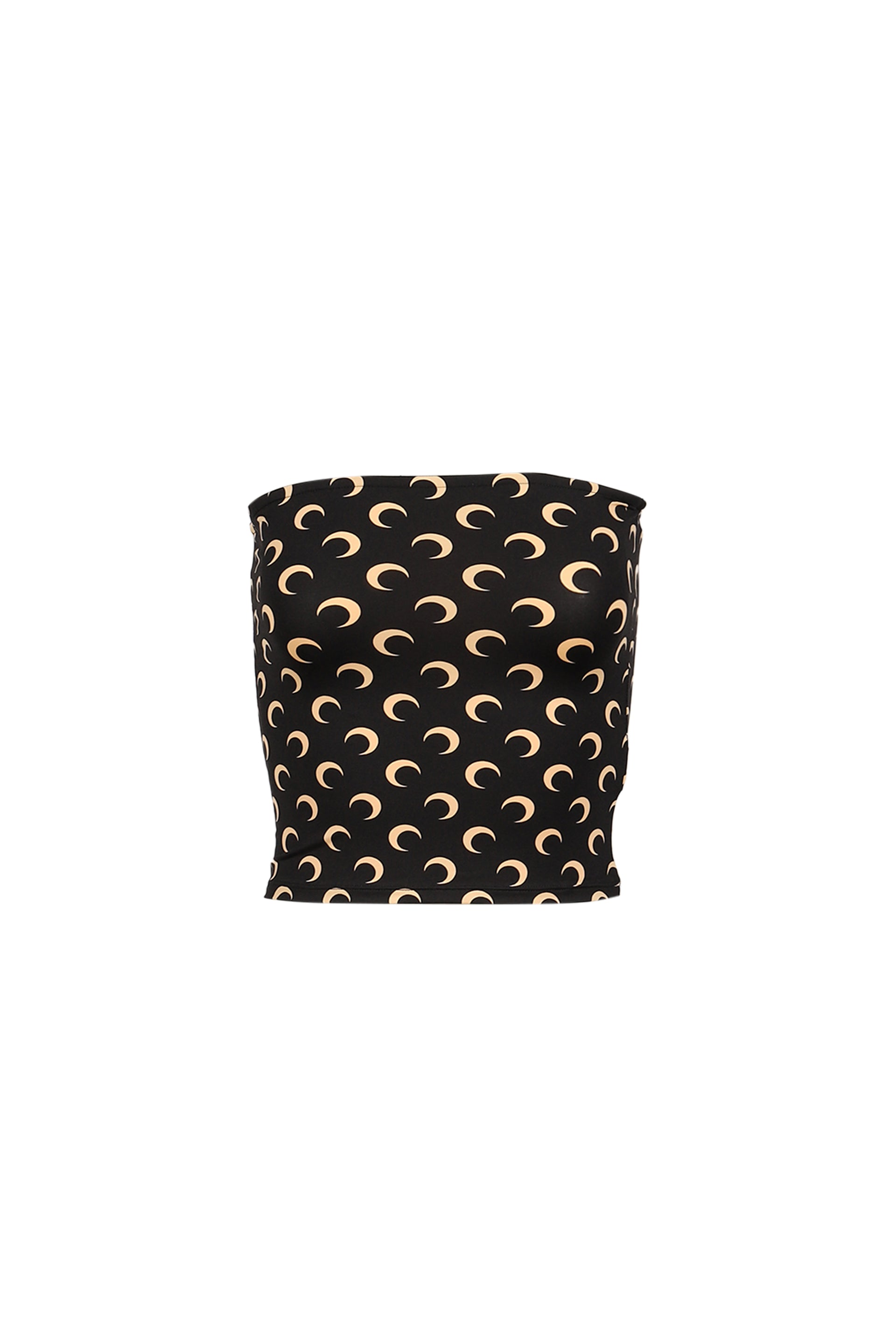MOON PRINTED JERSEY BUSTIER TOP / INVERSE TAN
