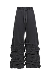 AVAVAV SMOCKED TRACK PANT WASHED BLACK / BLK
