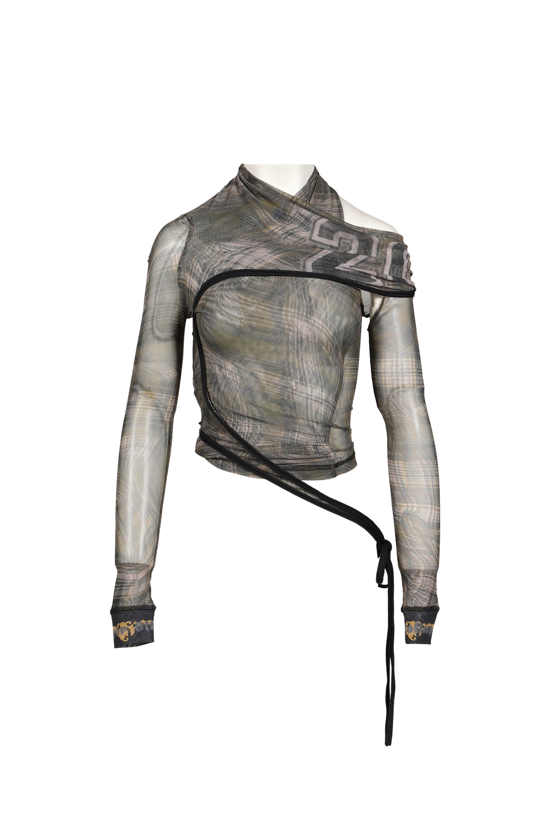 EXCLUSIVE SHIBARI MESH TWISTED TOP / PRIBLK