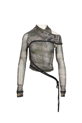 EXCLUSIVE SHIBARI MESH TWISTED TOP / PRIBLK