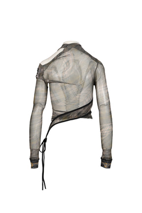 EXCLUSIVE SHIBARI MESH TWISTED TOP / PRIBLK