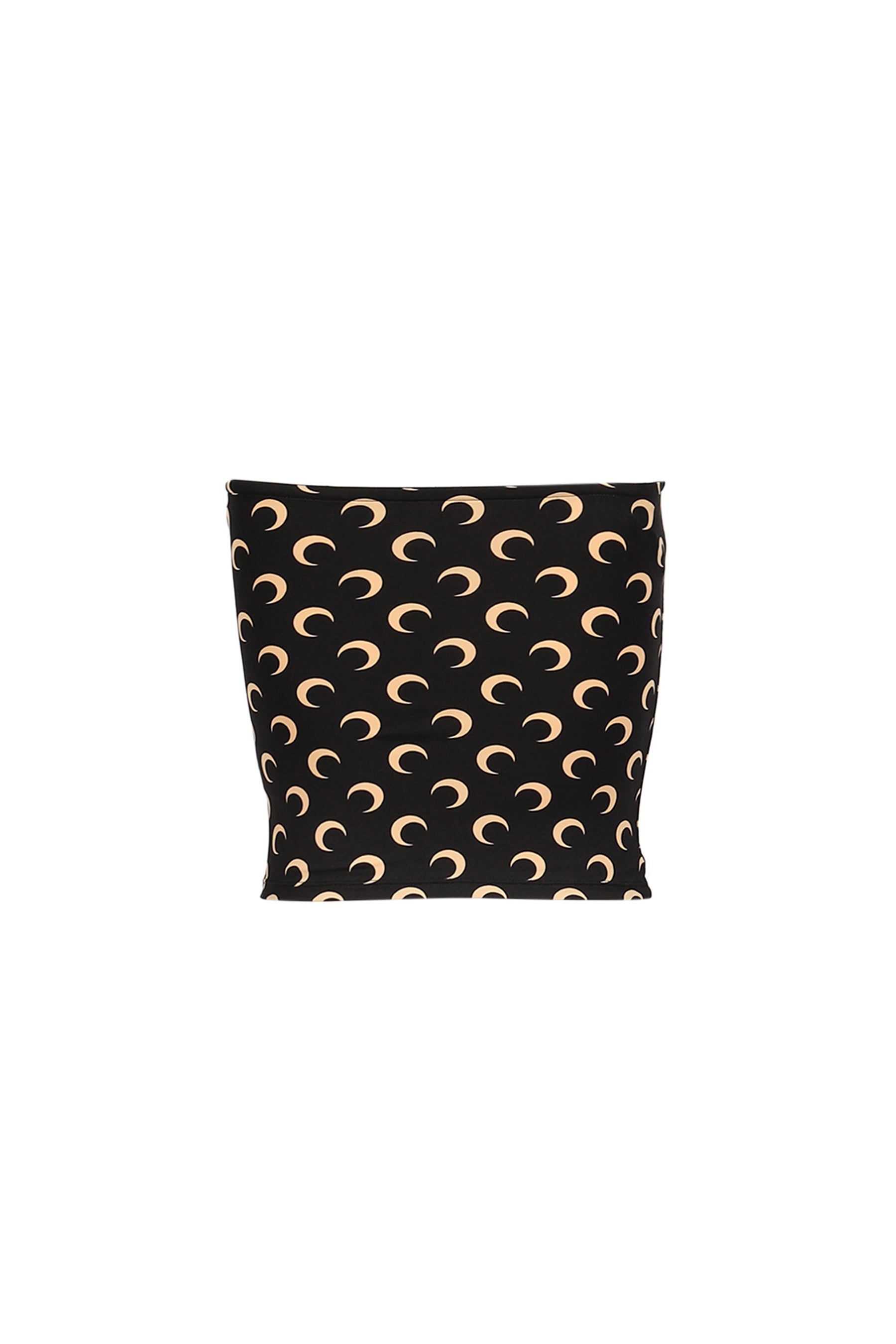 MOON PRINTED JERSEY BUSTIER TOP / INVERSE TAN