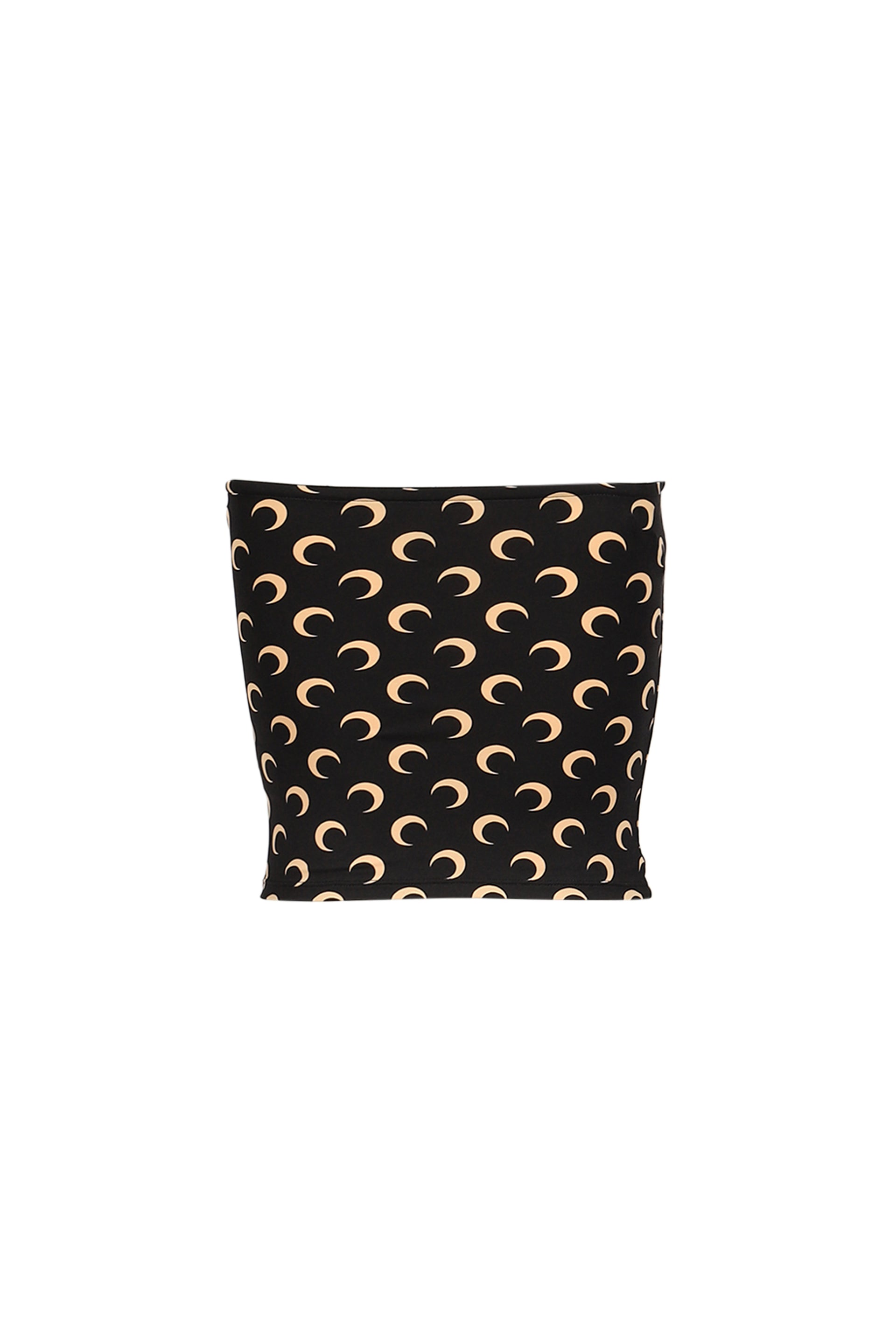 MOON PRINTED JERSEY BUSTIER TOP / INVERSE TAN