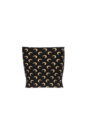 MOON PRINTED JERSEY BUSTIER TOP / INVERSE TAN