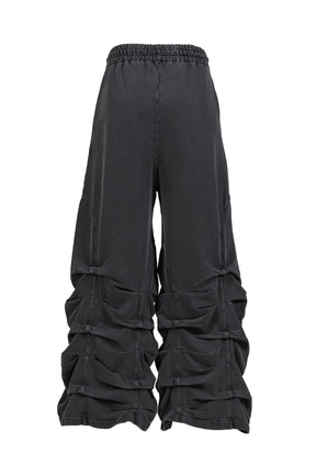 AVAVAV SMOCKED TRACK PANT WASHED BLACK / BLK
