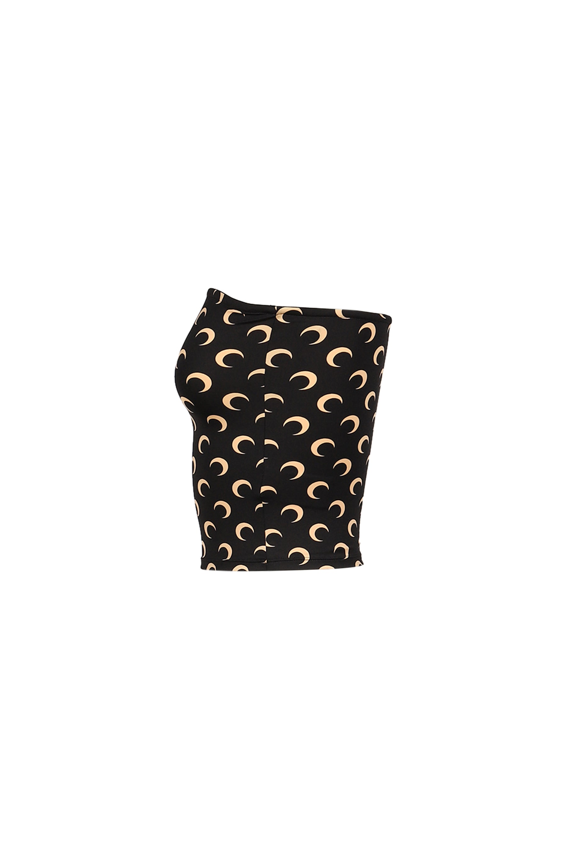 MOON PRINTED JERSEY BUSTIER TOP / INVERSE TAN