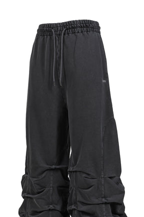 AVAVAV SMOCKED TRACK PANT WASHED BLACK / BLK