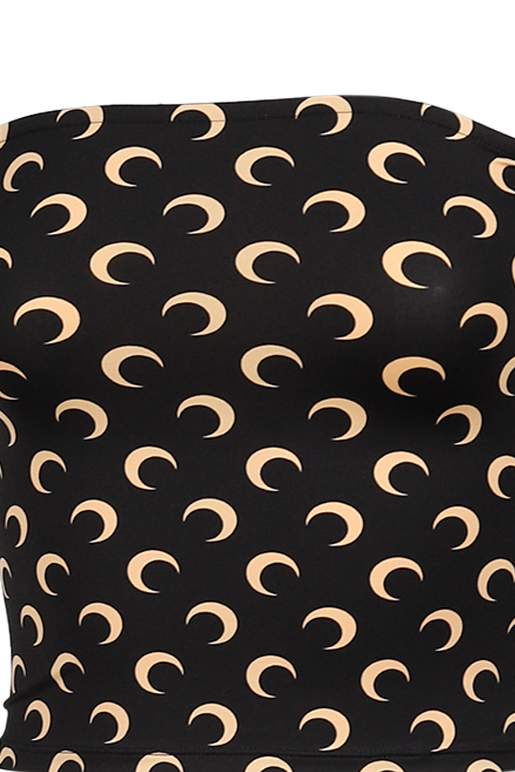 MOON PRINTED JERSEY BUSTIER TOP / INVERSE TAN
