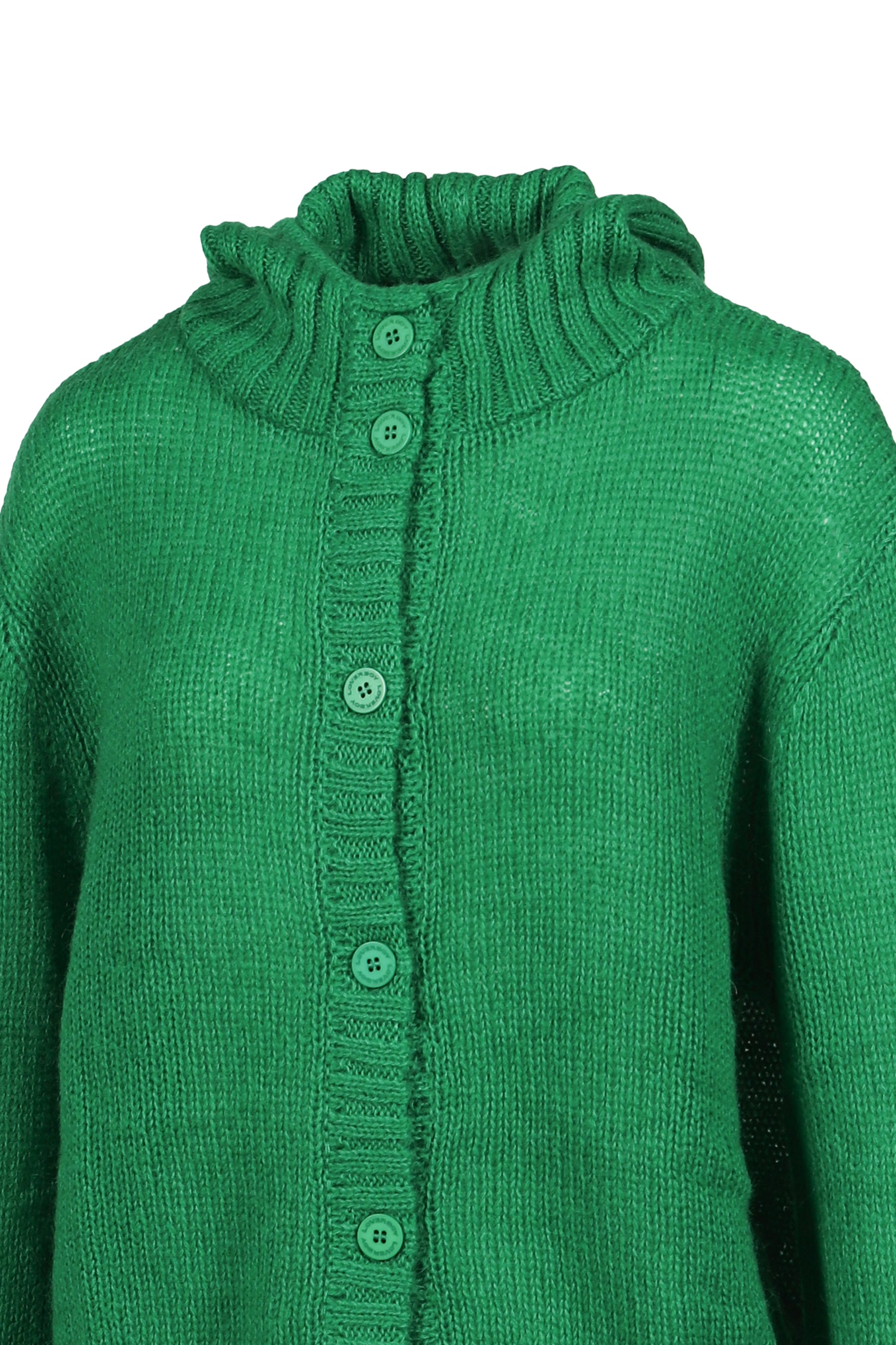 RABBIT BALACLAVA CARDI / GRN