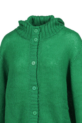 RABBIT BALACLAVA CARDI / GRN