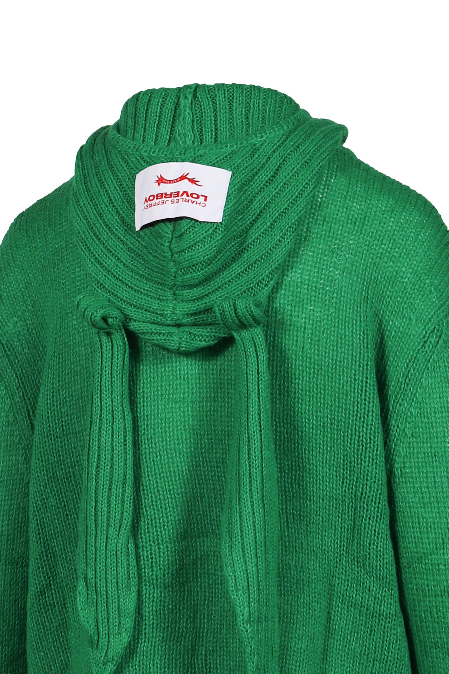 RABBIT BALACLAVA CARDI / GRN