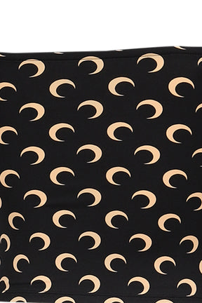 MOON PRINTED JERSEY BUSTIER TOP / INVERSE TAN