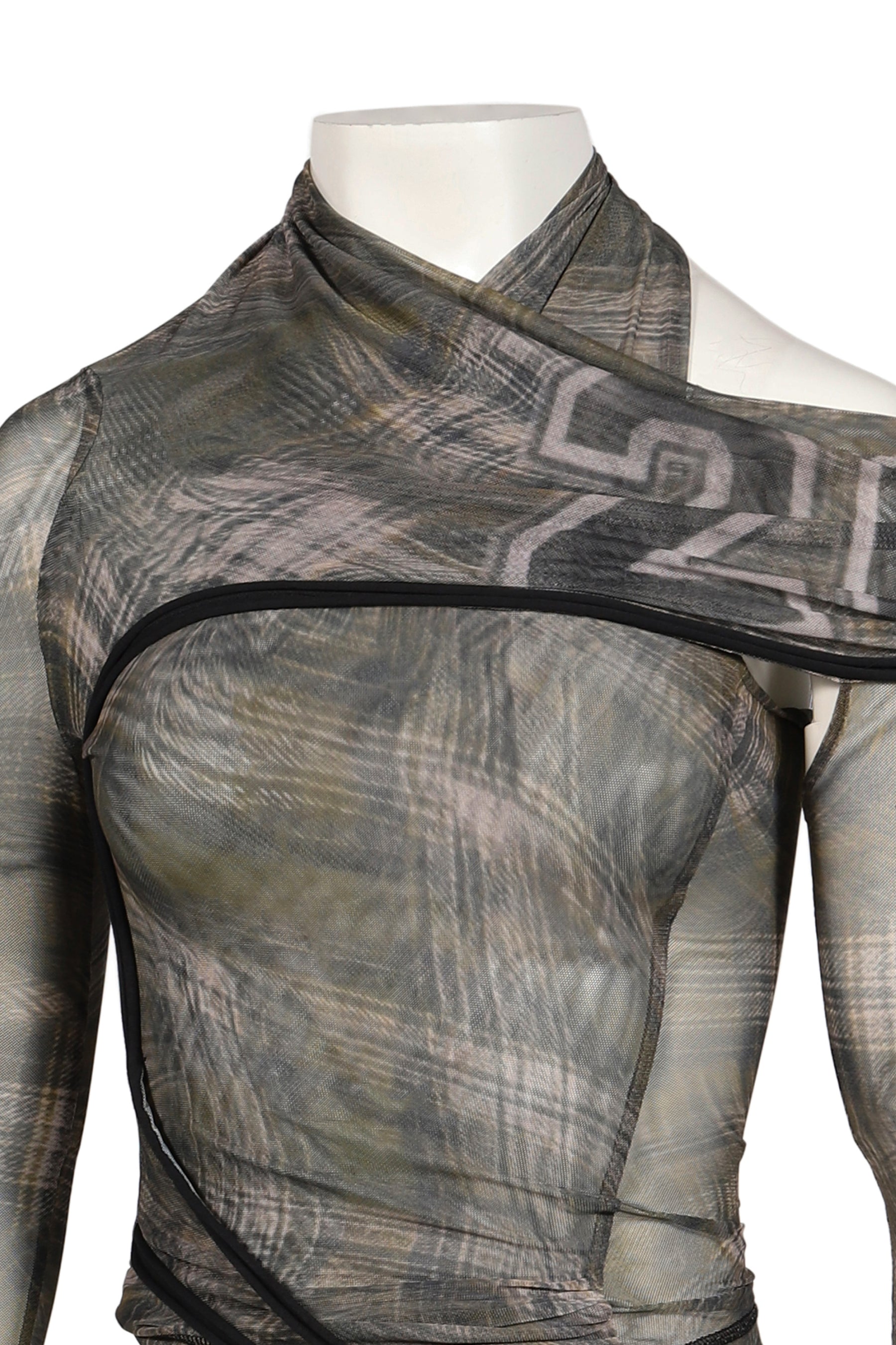 EXCLUSIVE SHIBARI MESH TWISTED TOP / PRIBLK