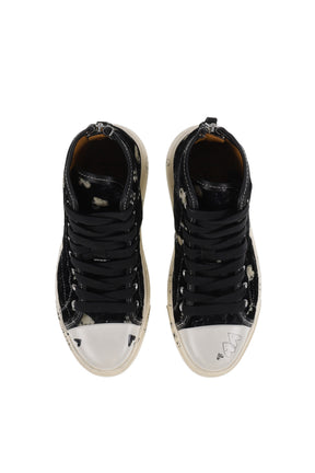 KURT HIGH TOP SNEAKER / HEARTS ON BLK GRAFFITI